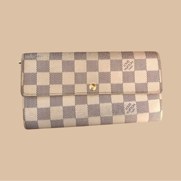 Louis Vuitton VTG Damier Azur White Sarah Long Wallet 04 - Picture 1 of 10